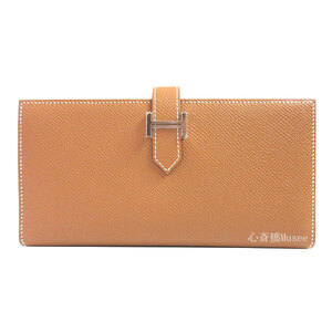 ≪新品≫ HERMES　エルメス　ベアンスフレ エプソン ゴールド シルバー金具 HERMES Bearn Souffle Epson Gold Silver Backle