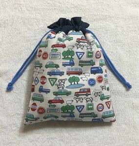  lunch sack pouch glass sack reversible D-18 car 