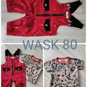 WASK オーバーオール サロペット Tシャツ 80cm