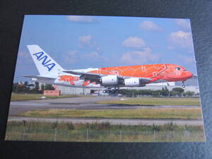 ANA■A380／FLYING HONU(フライングホヌ)3号機■A380-841■JA383A■ラー／La■トゥールーズ■絵葉書