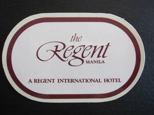  hotel label # Lee jento#MANILA# Zari -jentoma garlic chive #the Regent MANILA# sticker 