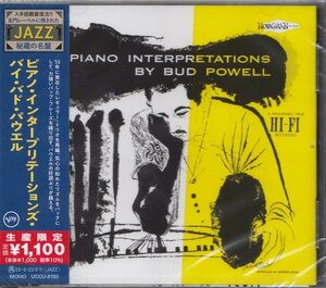 即決JAZZ ５【ピアノ・インタープロテーションズ・バド・パウエル～入手困難盤復活!! 名門レーベルに残されたジャズ秘蔵の名盤)未開封/新品