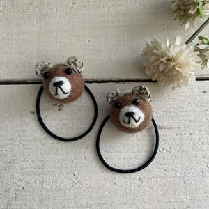  original wool felt bear hair elastic wool felt hair accessory Kids .. bear Bear -1 point exhibit.