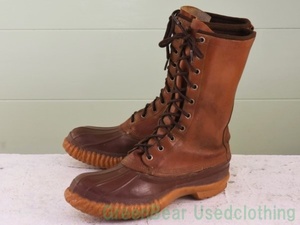 T556*USA made [G.H.BASS&Co] Vintage bean boots is good taste tea Brown men's 25.5cm about 