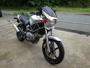 ホンダ　VTR250　MC33　シルバー　グリップヒーター