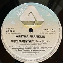 12inch ARETHA FRANKLIN / WHO'S ZOOMIN' WHO? (DANCE MIX)_画像7