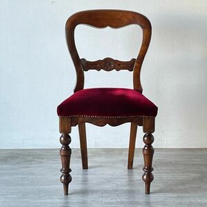 アンティーク 家具 バルーンバックチェア 1880年頃 マホガニー材 イギリス 英国家具 輸入家具 椅子 ビンテージ家具/店舗什器 531B