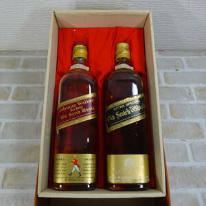 0204J 〈未開栓〉Johnnie Walker ジョニーウォーカー ブラックラベル ジョニ黒・赤 スコッチウイスキー