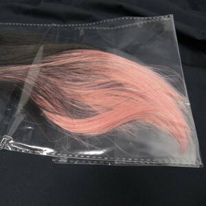 82-00001 free shipping [ outlet ] bright lala ponytail gradation wig extension lady's black pink 