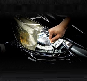 車種専用カット済保護フィルム アウディ A5 年式 H24.1-H29.3 HID用 ヘッドライト【透明/スモーク/カラー】