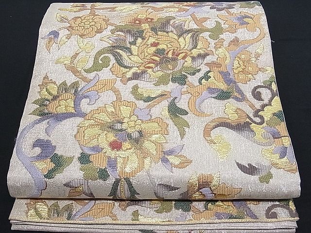 袋帯 六通 錦織 金 銀 白 馬 逸品 robert-logistika.hr