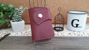  including carriage )5 ream key case * cow leather wine / hand made leather 