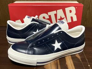 22年製 CONVERSE ONE STAR J コンバース ワンスター MADE IN JAPAN 日本製 MIDNIGHT BLUE LEATHER ミッドナイト ブルー レザー 紺 27.0cm