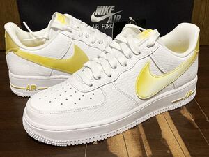 22年製 NIKE AIR FORCE 1 ナイキ エアフォース ジャンボ AF1 JUMBO SWOOSH【DV3505-101】ホワイト イエロー WHITE YELLOW 白×黄 US9.5