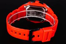 1円×3本 新品未使用 逆輸入model CASIO カシオ電波時計200m防水【誤差10万年に1秒】RED レッド 20気圧 超高性能 ハイスペック腕時計_画像3