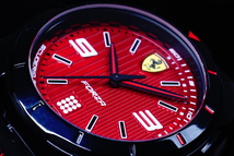 1円×2本 SCUDERIA FERRARI【スクーデリア・フェラーリ】FERRARI公式腕時計/新品本物美しすぎるBLACK×RED/REDLEVウレタンベルト_画像6