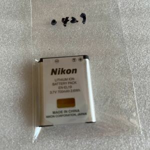 動作未確認 Nikon ニコン 純正品 EN-EL19 バッテリー ENEL19 デジタルカメラ デジカメ コンデジ 電池 充電池 ジャンク