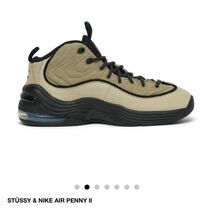 【正規新品未使用】 ステッカー付 NIKE STUSSY AIR PENNY Ⅱ 2 SP Rattan Limestone 28.5cm US10.5 ナイキ ラタン ストューシー エアペニー_画像2