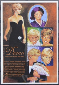 [FF41] cent bin cent island stamp 1997 year Diana .