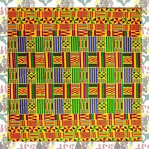 【SALE/90cm x 110cm/1ヤード】アフリカンプリント生地 kente-a119 アフリカ布 アフリカ生地 ゴールドプリント アンカラ キテンゲ_画像2