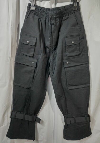 未使用 SHAREEF カーゴパンツ イージーパンツ ブラック ベルト カーゴパンツ CARGO PANTS