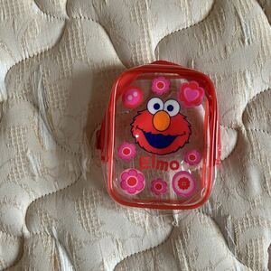  beautiful!Elmo Elmo vinyl pouch red Sesame Street free shipping 