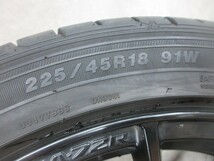 WedsSport SA-72R 黒？ アルミ 18インチ 18X7.5J +45 5H PCD114.3・2019年製 225/45R18 GOODYEAR タイヤ付 4本 オデッセイRB3_画像5