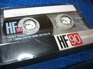 使用済み　中古　 カセットテープ　SONY　HF90　Type1　ノーマル　90分 1本　爪なし　No.345　予備ラベル2枚あり