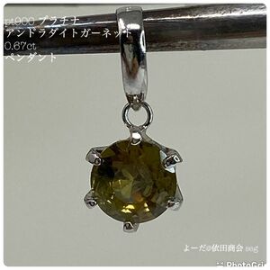 pt900 プラチナ アンドラダイトガーネット 0.67ct