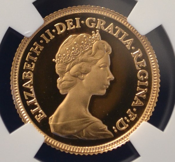 最高鑑定】 1984年 イギリス ヤングエリザベス 1/2ソブリン 金貨 NGC 