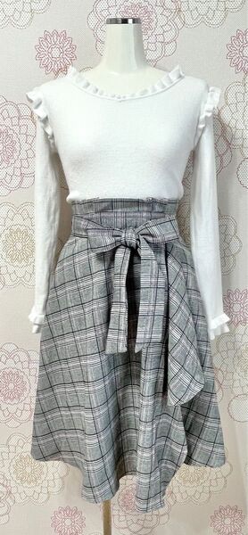 セーター スカート ワンピース 春服 春 pattern fiona パターンフィオナ 新品 未使用 チェック Mサイズ
