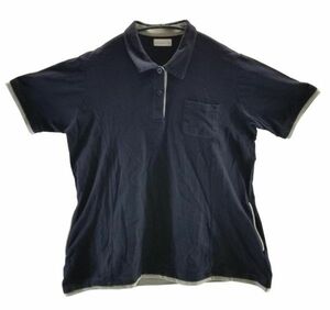 CH2717* new goods nurse clothes change button attaching polo-shirt manner short sleeves left . pocket collar button piling put on manner LL size navy postage 350 jpy 