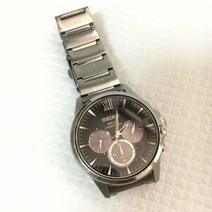 実動 良品 SEIKO SOLAR セイコー ソーラー クロノグラフ v175-0AV0 ブラック 黒文字盤 IW302BT03SK//