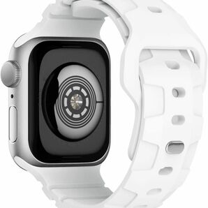 コンパチブル Apple watch バンド 42/44/45/49mm交換用 シリコンバンド スポーツ　ホワイト　全シリーズ対応