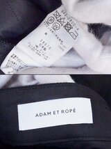 Adam et Rope' アダム エ ロペ リネン　2タックテーパードパンツ 38 ブラック_画像6