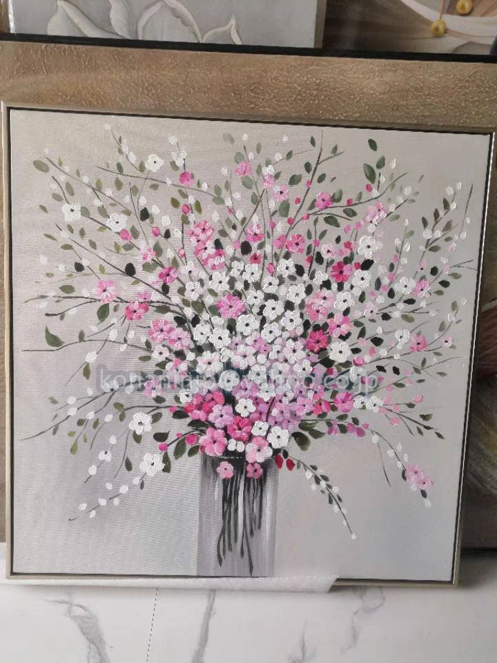 強くお勧め★★純粋な手描きの絵画 花 応接間掛画 玄関飾り 廊下壁画, 美術品, 絵画, その他