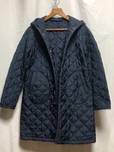 THE SMOCK SHOP キルティング　フーデットコート　ネイビー　スモックショップ　キルト　コート　ビショップ_画像4