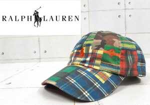 RALPH LAUREN　マルチカラー キャップ CAP 帽子　ラルフローレン ヴィンテージ　レプリカ　ネイティブ　パッチワーク　RRL