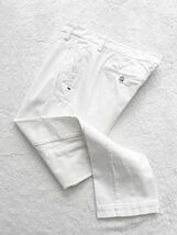 ENTRE AMIS size44 イタリア製コットンスラックス ホワイト 白 メンズ ツータック O'mast パンツ アントレアミ size30_画像1