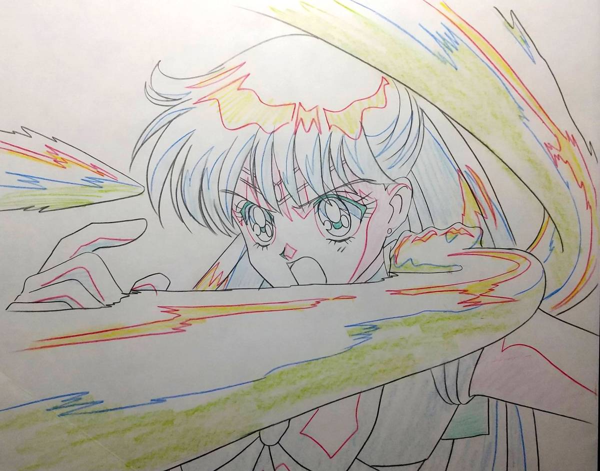 恵みの時 美少女戦士セーラームーン原画 セーラー戦士5人全身立ち絵