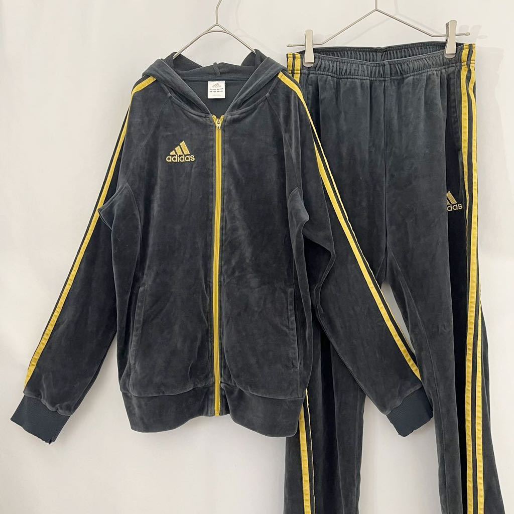 希少】adidas セットアップ 両面刺繍 ロゴ トリコカラー Lサイズ相当-