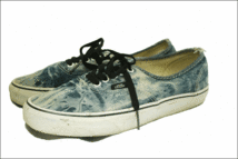 【US8.5/CM26.5】 VANS AUTHENTIC バンズ オーセンティック スケーター スニーカー デニム ビンテージ ヴィンテージ US 古着 オールド KY19_画像1