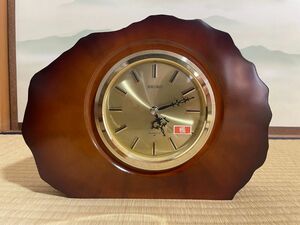 置時計　セイコー　SEIKO 置き時計　木製　楓　アンティーク　ビンテージ