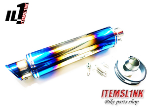 送料安！LK17-1 50.8π チタン風 スリップオン マフラー サイレンサー V-Storm/250/650 Vストローム250/650/1000/XT GSR/250/400/600 汎用