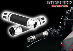 送料安! LK2-2SV 高品質 アルミ製 グリップ シルバー V-Storm/250/650/1000 Vストローム250/650/XT GSR250/F/S GSR400 GSR600 GSR750 汎用