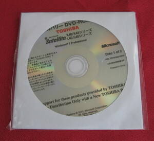 ◎リカバリー ディスクTOSHIBA東芝Satellite K40/K45/L40/L45シリーズWindows7 Professional DVD-ROM☆☆☆