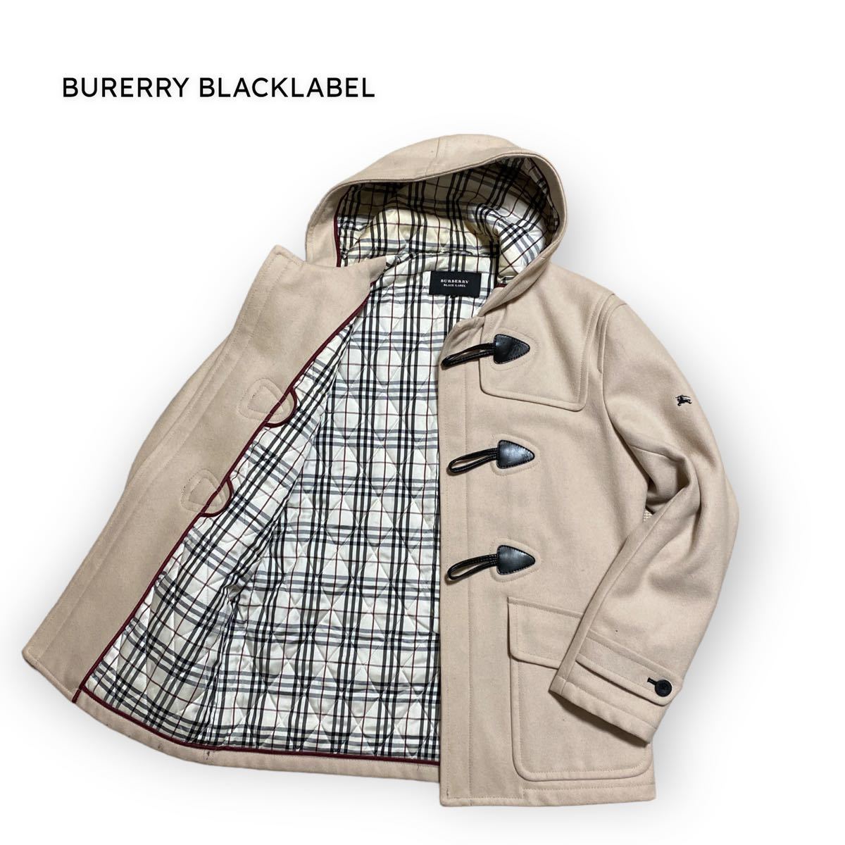 BURBERRY BLACK LABEL ダッフルコート ノバチェック柄 M-