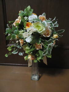 ! work adjustment!a-tifi car ru flower! artificial flower!BRIDES!AIBA! interior bouquet respondent for course! bouquet! rose! orange! final product!