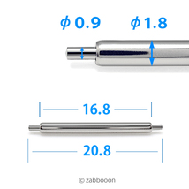 バネ棒 17mm【ヴィンテージ 横穴ケース】ロレックス用 バブルバック ロイヤル オイスター系 太さ φ1.8mm ４本１セット 新品 送料無料！_画像5