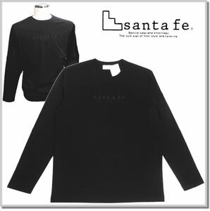 サンタフェ santa fe コットンスムースロングTシャツ 85401-18(BLACK)-50(XL) ロゴTee ロンT カットソー